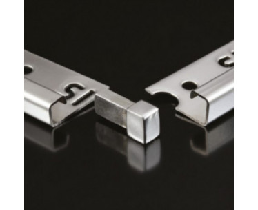 Genesis EDQ122 Corner Pieces (12 mm) - 102 - Brushed Stainless Steel