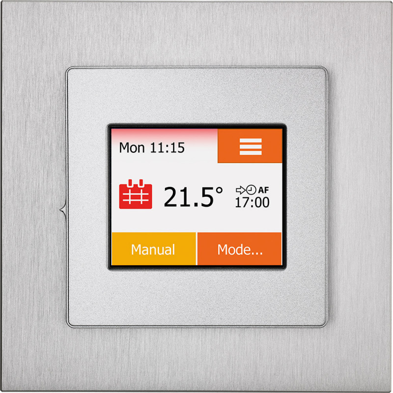 NGTouch Premium thermostat Silver/ Stainless Steel