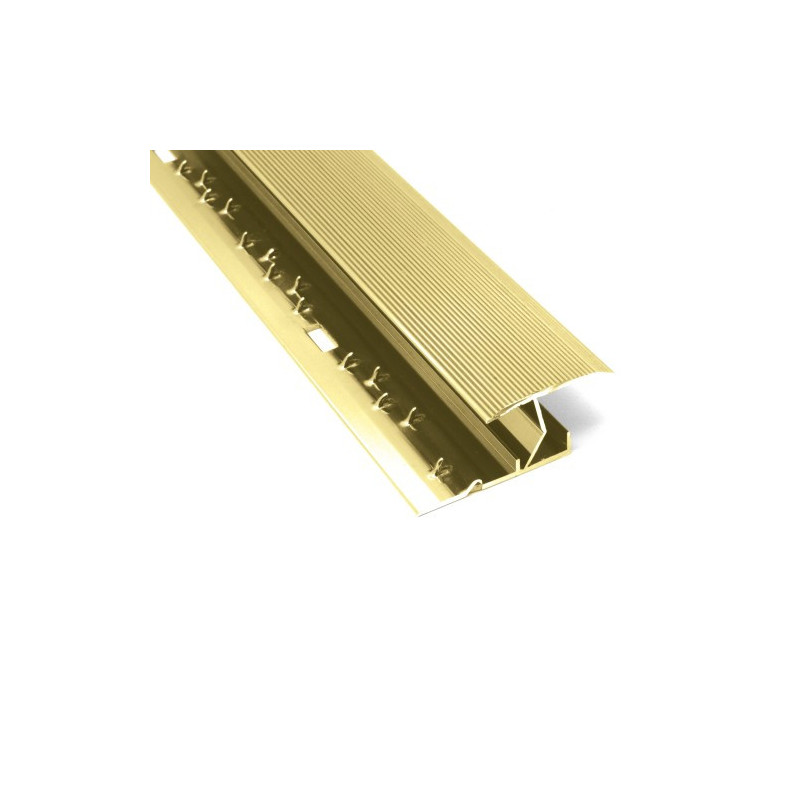 Genesis TGS159 Aluminium Z-Bar Carpet Lock - 87 - Brass Effect