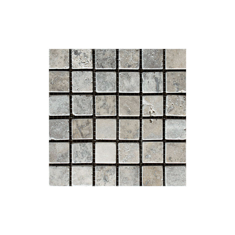 Silver Tumbled Square 23x23