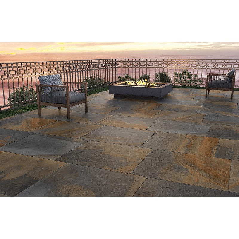 Slate Impero Multi Colour Matt Porcelain R11