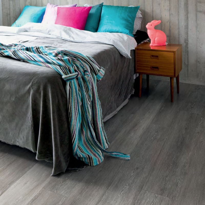 Camaro Polyflor Loc Click Fit Vinyl Tiles - Smoke Limed Oak (177.4x1212.4mm)