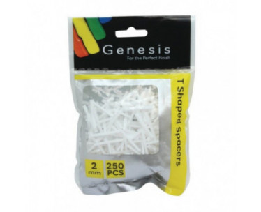 Genesis Traditional Spacers - 2mm T Shape (250 per bag)