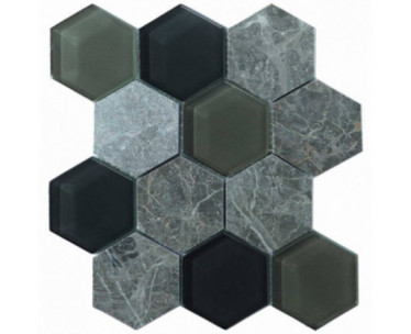 Hex Mosaic 23.1x26.7 Grey Matt