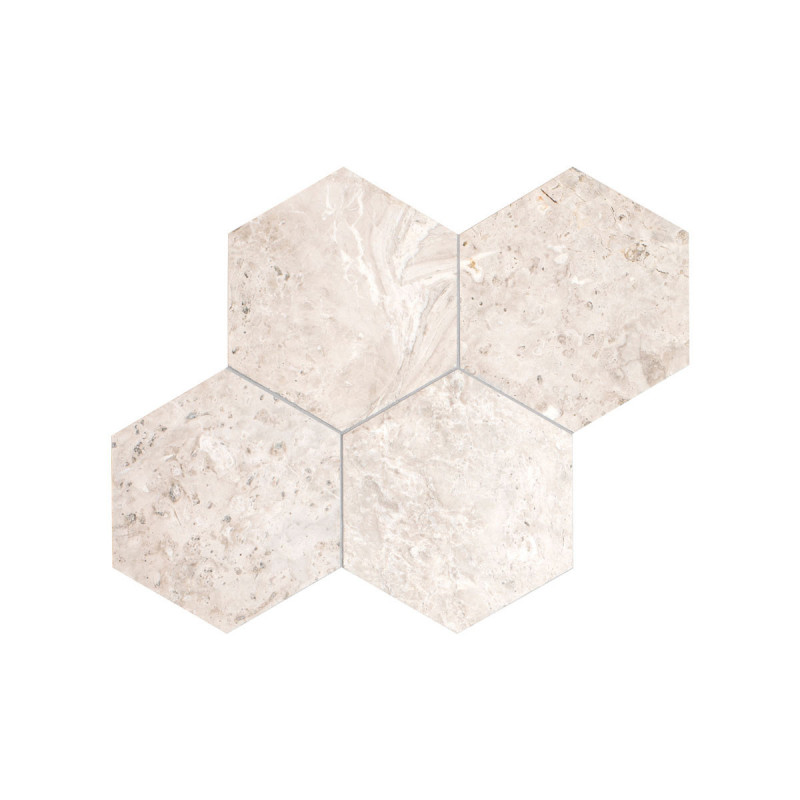 Silver Light Hexagon Polished (one side 10cm)