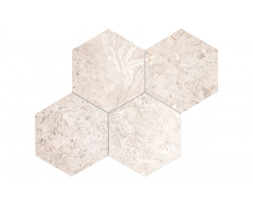 Silver Light Hexagon Polished (one side 10cm)