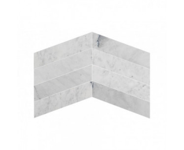 Carrara White Chevron Polished 150x610x13