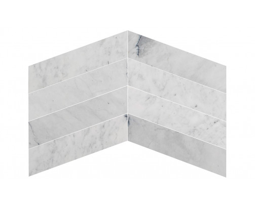 Carrara White Chevron Polished 150x610x13