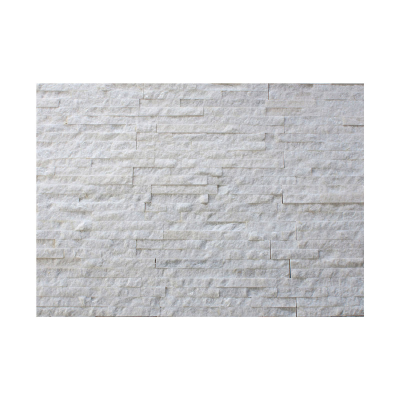 White Quartzite Riven Cladding 100x400