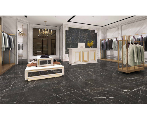 Nero Venato Honed Rectified Porcelain 600x600x9mm