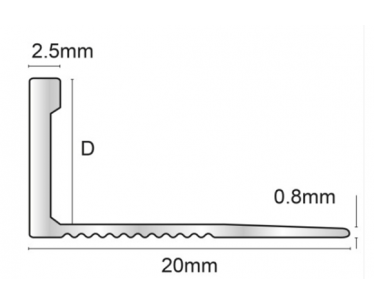 Genesis Aluminium Medium Duty Trim (8mm D)