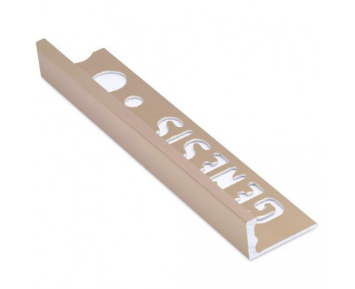 Genesis Aluminium Straight Edge Trim (10mm D) (Bright Copper)