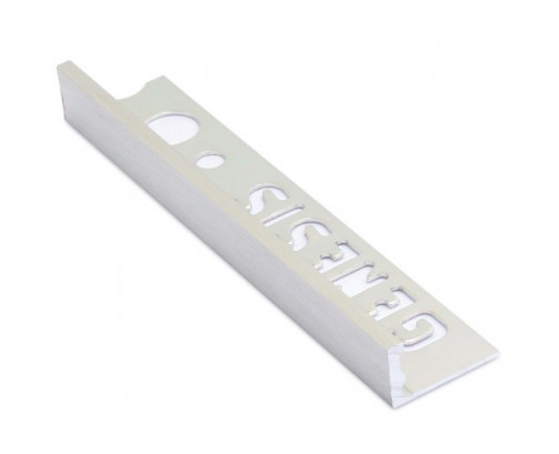 Genesis Aluminium Straight Edge Trim (15mm D) (Brushed Effect)