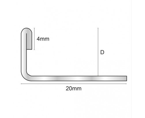 Genesis ESS (Stainless Steel) Straight Edge Trim (4.5mm D) (2.5m)