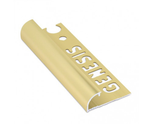 Genesis EAQ Aluminium Quadrant Trim (10 mm) (2.5 m) (Bright Brass)