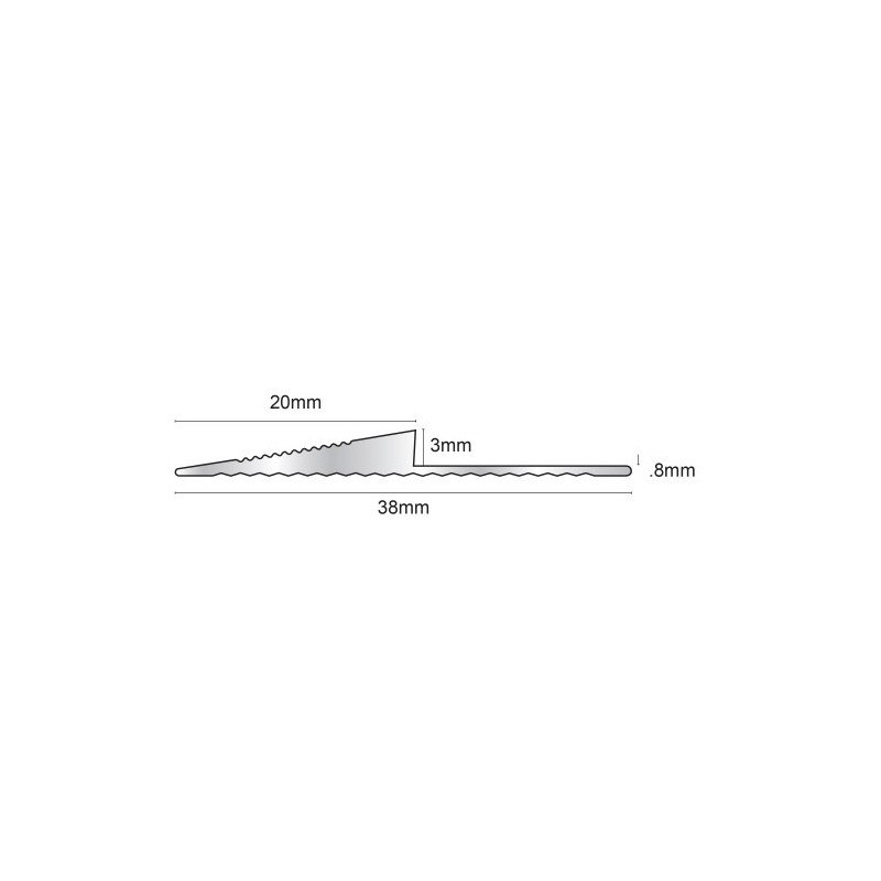 Genesis TVR037 Aluminium Reducer (38x3 mm) (2.7 m)