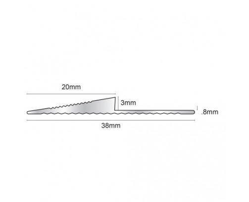 Genesis TVR037 Aluminium Reducer (38x3 mm) (2.7 m)