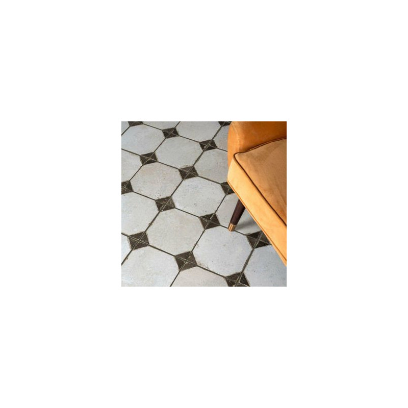 Octagon Effect Vintage Tiles - Charcoal